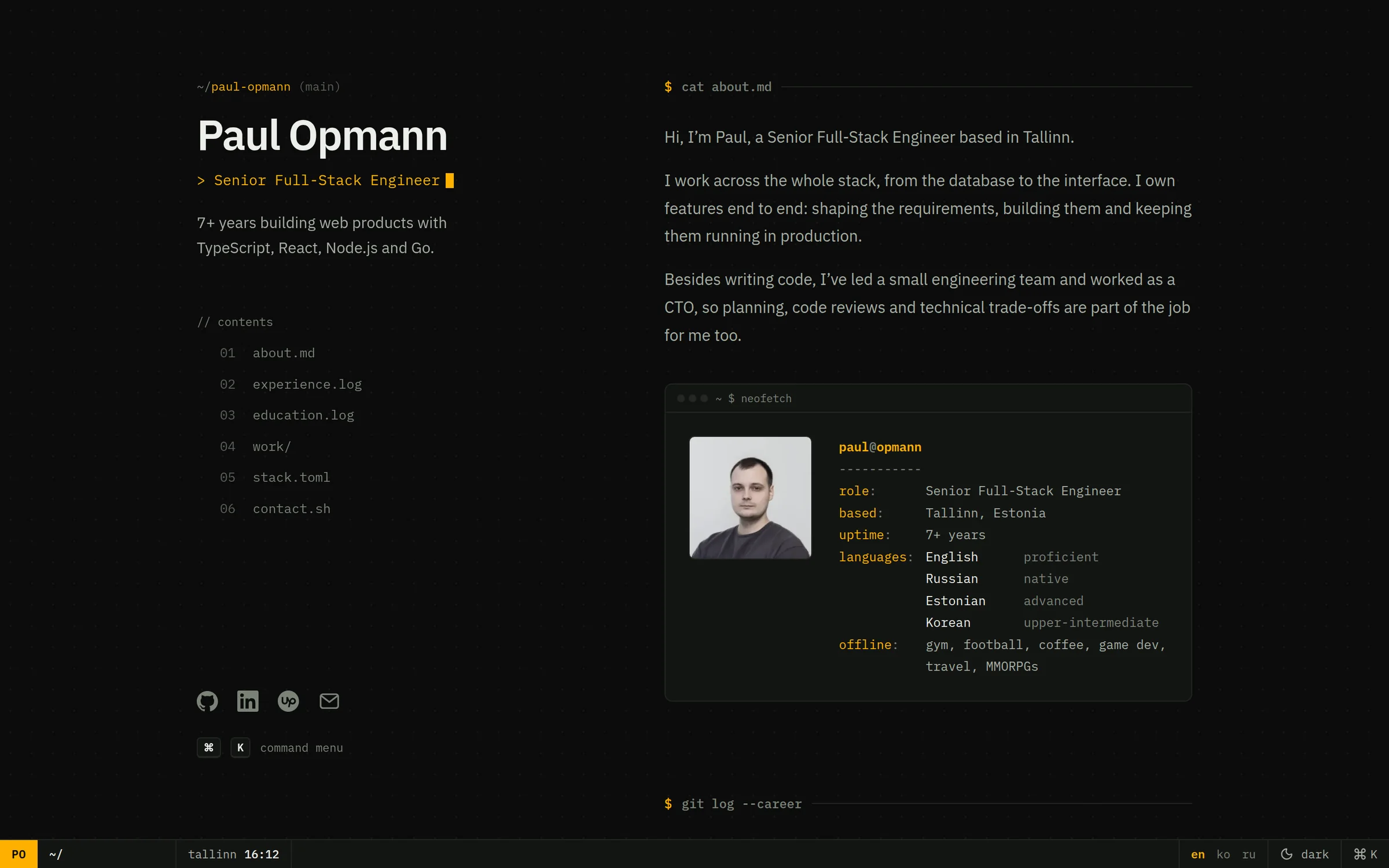 paulopmann.com home page